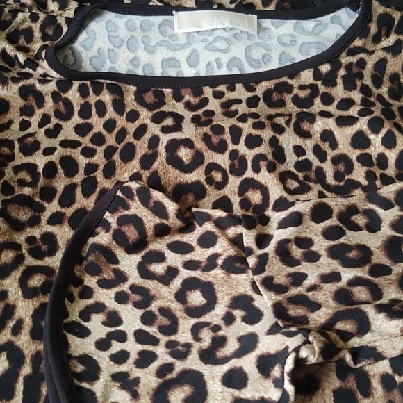 MICHAEL MICHAEL KORS Leopard Print Bell-Sleeve Dress - Picture 4 of 5